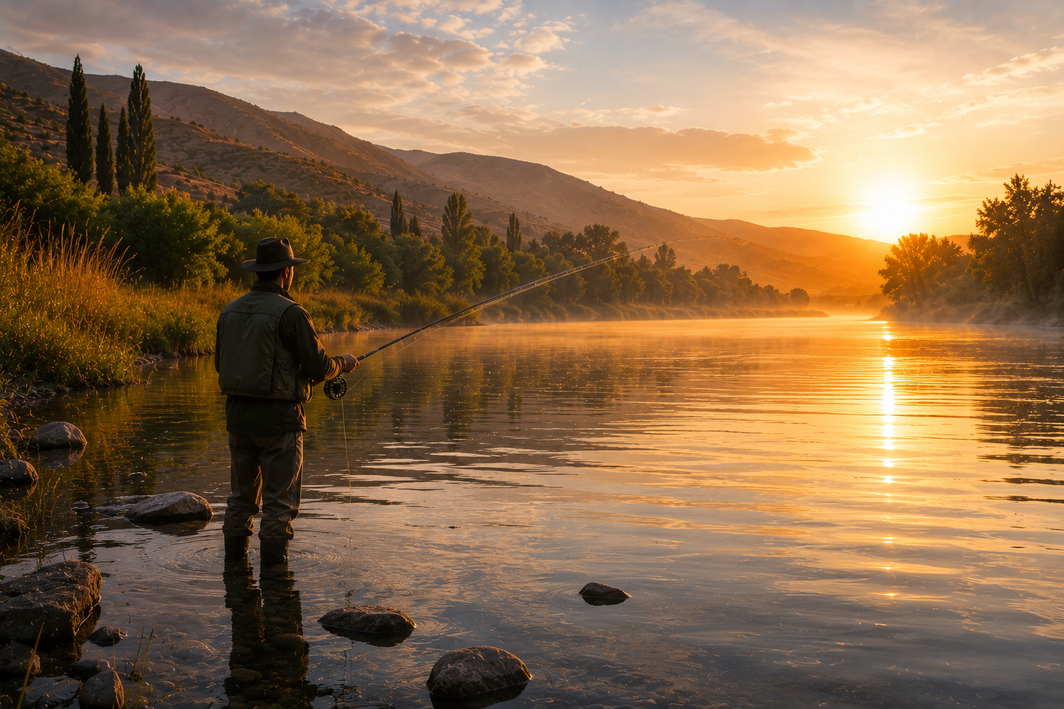 Fishing on the Sebou River